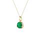 3 - Sheryl 5.00 mm Emerald Solitaire Pendant 