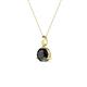 3 - Sheryl 5.00 mm Black Diamond Solitaire Pendant 