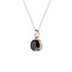 3 - Sheryl 5.00 mm Black Diamond Solitaire Pendant 