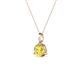 3 - Sheryl 5.00 mm Yellow Sapphire Solitaire Pendant 