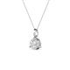 3 - Sheryl 5.00 mm White Sapphire Solitaire Pendant 