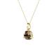 3 - Sheryl 5.00 mm Smoky Quartz Solitaire Pendant 
