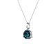 3 - Sheryl 5.00 mm Blue Diamond Solitaire Pendant 