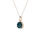 3 - Sheryl 5.00 mm Blue Diamond Solitaire Pendant 
