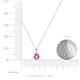 4 - Sheryl 5.00 mm Pink Sapphire Solitaire Pendant 