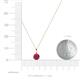 4 - Sheryl 5.00 mm Ruby Solitaire Pendant 