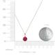 4 - Sheryl 5.00 mm Ruby Solitaire Pendant 