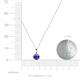 4 - Sheryl 5.00 mm Iolite Solitaire Pendant 