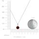 4 - Sheryl 5.00 mm Red Garnet Solitaire Pendant 