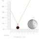 4 - Sheryl 5.00 mm Red Garnet Solitaire Pendant 