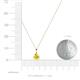 4 - Sheryl 5.00 mm Yellow Sapphire Solitaire Pendant 
