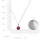 3 - Sheryl 5.80 mm Ruby Solitaire Pendant 