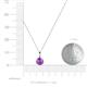 3 - Sheryl 5.80 mm Amethyst Solitaire Pendant 