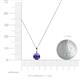 3 - Sheryl 5.80 mm Iolite Solitaire Pendant 