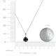 3 - Sheryl 5.80 mm Black Diamond Solitaire Pendant 