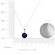 5 - Sheryl 6.00 mm Blue Sapphire Solitaire Pendant 