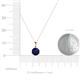 5 - Sheryl 6.00 mm Blue Sapphire Solitaire Pendant 