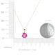 5 - Sheryl 6.00 mm Pink Sapphire Solitaire Pendant 