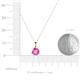 5 - Sheryl 6.00 mm Pink Sapphire Solitaire Pendant 