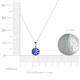 5 - Sheryl 6.50 mm Tanzanite Solitaire Pendant 