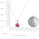 5 - Sheryl 6.50 mm Pink Tourmaline Solitaire Pendant 