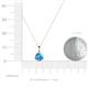 5 - Sheryl 6.50 mm Blue Topaz Solitaire Pendant 