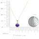 5 - Sheryl 6.50 mm Iolite Solitaire Pendant 