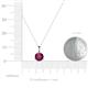 5 - Sheryl 6.50 mm Rhodolite Garnet Solitaire Pendant 