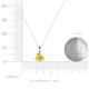 5 - Sheryl 6.00 mm Yellow Sapphire Solitaire Pendant 