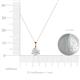 5 - Sheryl 6.00 mm White Sapphire Solitaire Pendant 