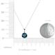 5 - Sheryl 6.50 mm Blue Diamond Solitaire Pendant 