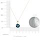 5 - Sheryl 6.50 mm Blue Diamond Solitaire Pendant 