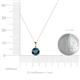 5 - Sheryl 6.50 mm Blue Diamond Solitaire Pendant 