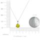 5 - Sheryl 6.50 mm Yellow Diamond Solitaire Pendant 