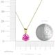 4 - Calista 6.00 mm Pink Sapphire Solitaire Pendant 
