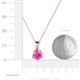 4 - Calista 6.00 mm Pink Sapphire Solitaire Pendant 