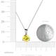 4 - Calista 6.00 mm Yellow Sapphire Solitaire Pendant 