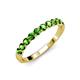 4 - Clara 3.00 mm Green Garnet 10 Stone Wedding Band 