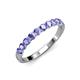 4 - Clara 3.00 mm Tanzanite 10 Stone Wedding Band 
