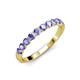 4 - Clara 3.00 mm Tanzanite 10 Stone Wedding Band 