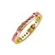 4 - Celina 2.00 mm Round Rhodolite Garnet Eternity Band 