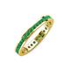 4 - Celina 2.00 mm Round Emerald Eternity Band 