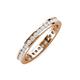 4 - Celina 2.00 mm Round White Sapphire Eternity Band 