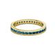 3 - Celina 2.00 mm Round Blue Diamond Eternity Band 