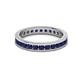 3 - Celina 2.40 mm Round Blue Sapphire Eternity Band 