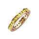 4 - Celina 2.40 mm Round Yellow Sapphire Eternity Band 