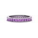1 - Celina 2.40 mm Round Amethyst Eternity Band 