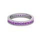 3 - Celina 2.40 mm Round Amethyst Eternity Band 