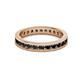 3 - Celina 2.40 mm Round Black Diamond Eternity Band 