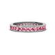 1 - Celina 2.40 mm Round Pink Tourmaline Eternity Band 